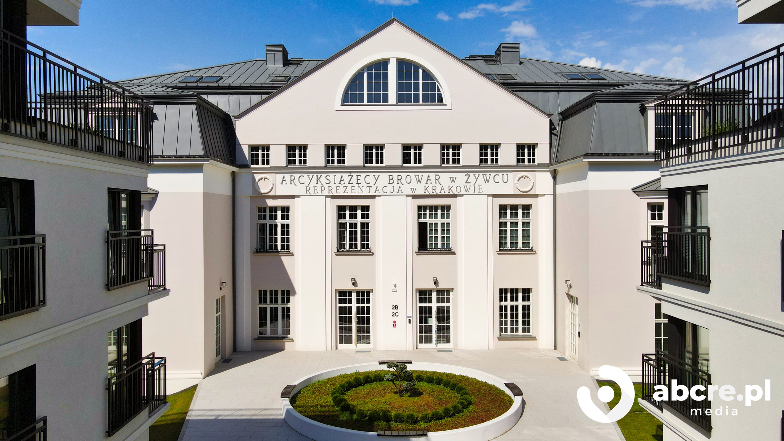 Widok z lotu ptaka na Browar Kleparz dewelopera Fracthon