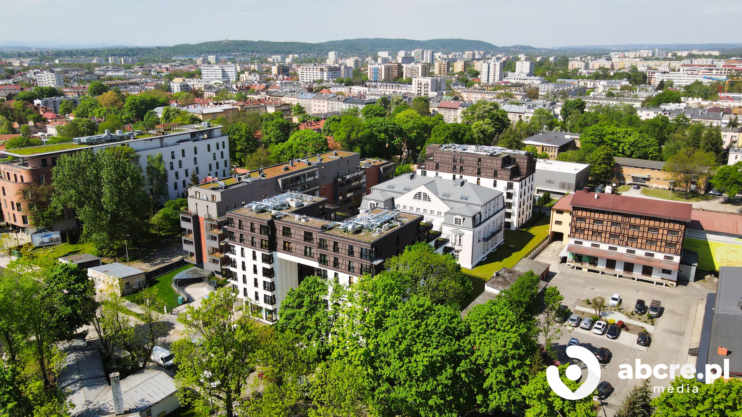 Panorama inwestycji Browar Kleparz z góry